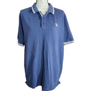 Fila Ladies Size XL Navy Blue Logo Polo Shirt